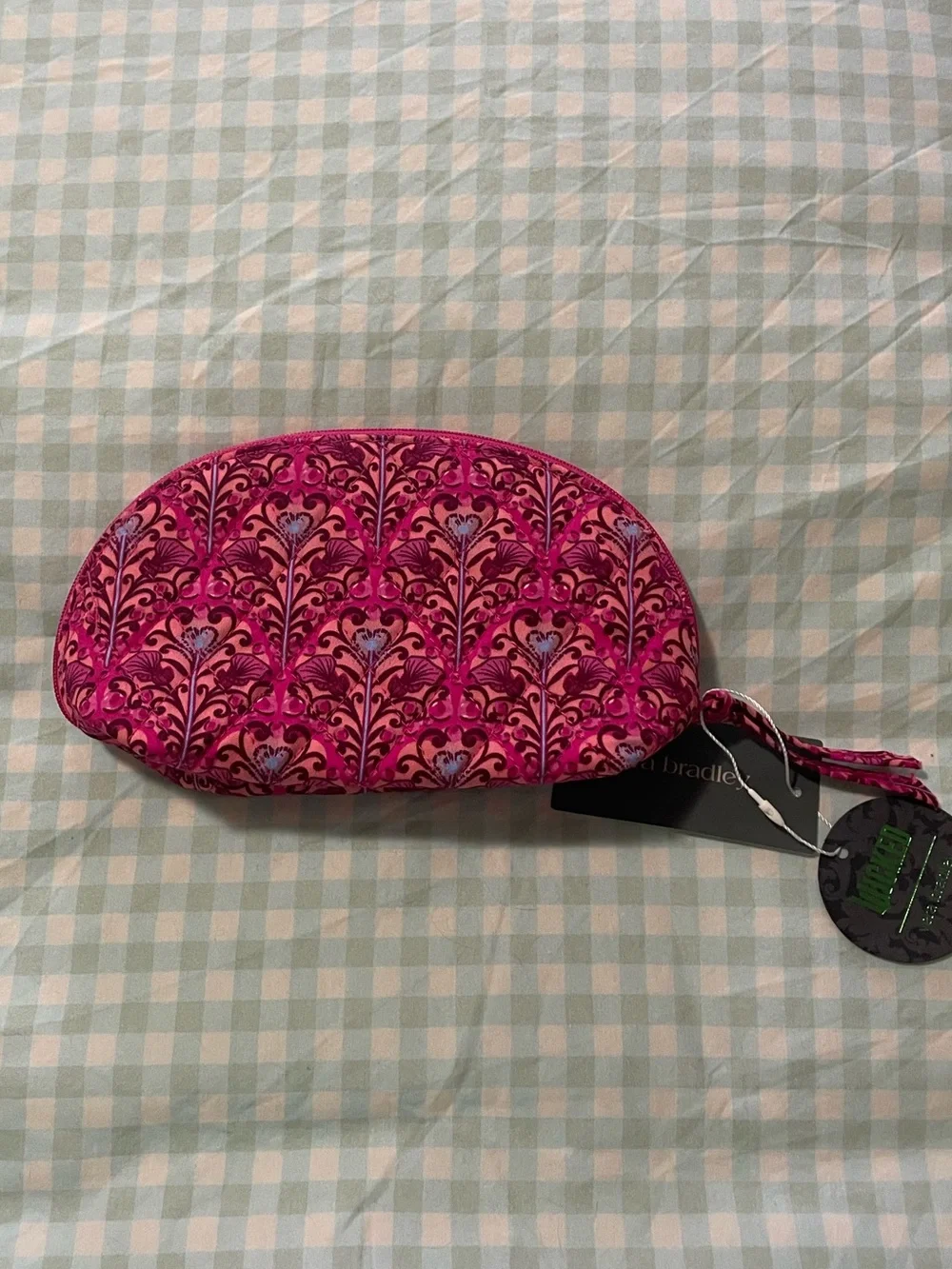 NWT Vera Bradley Mini Dome Cosmetic Bag In Bewitching Pink Glinda Wicked